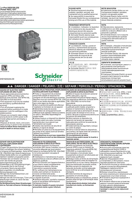 schneider施耐德ComPact NSX100-250A _ FPower NSX _ GV7 - 断路器_隔离开关 - 说明页